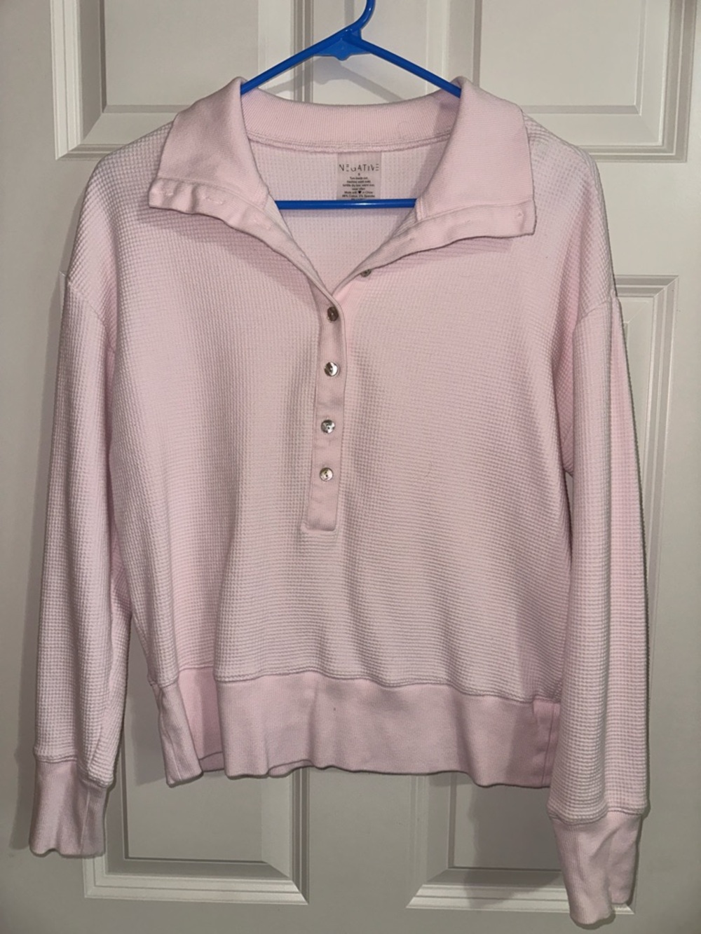 Negative Underwear waffle knit pullover size Small